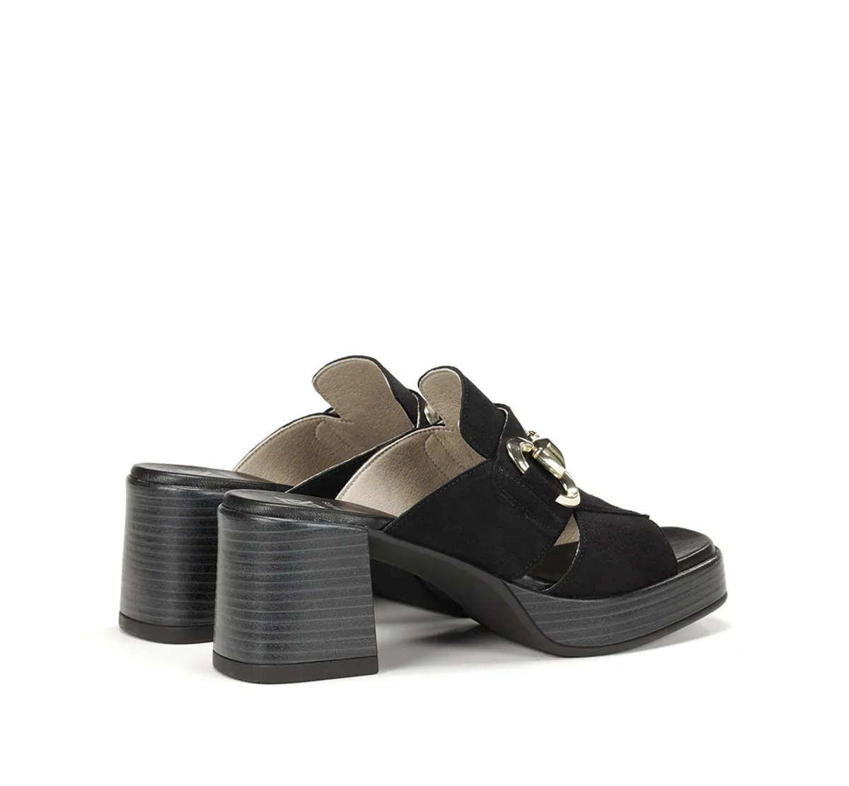 Fluchos Diamond D9284 sandali donna neri tacco largo