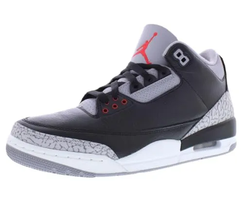Nike Air Jordan 3 Retro sneakers uomo nere 8 UK pelle