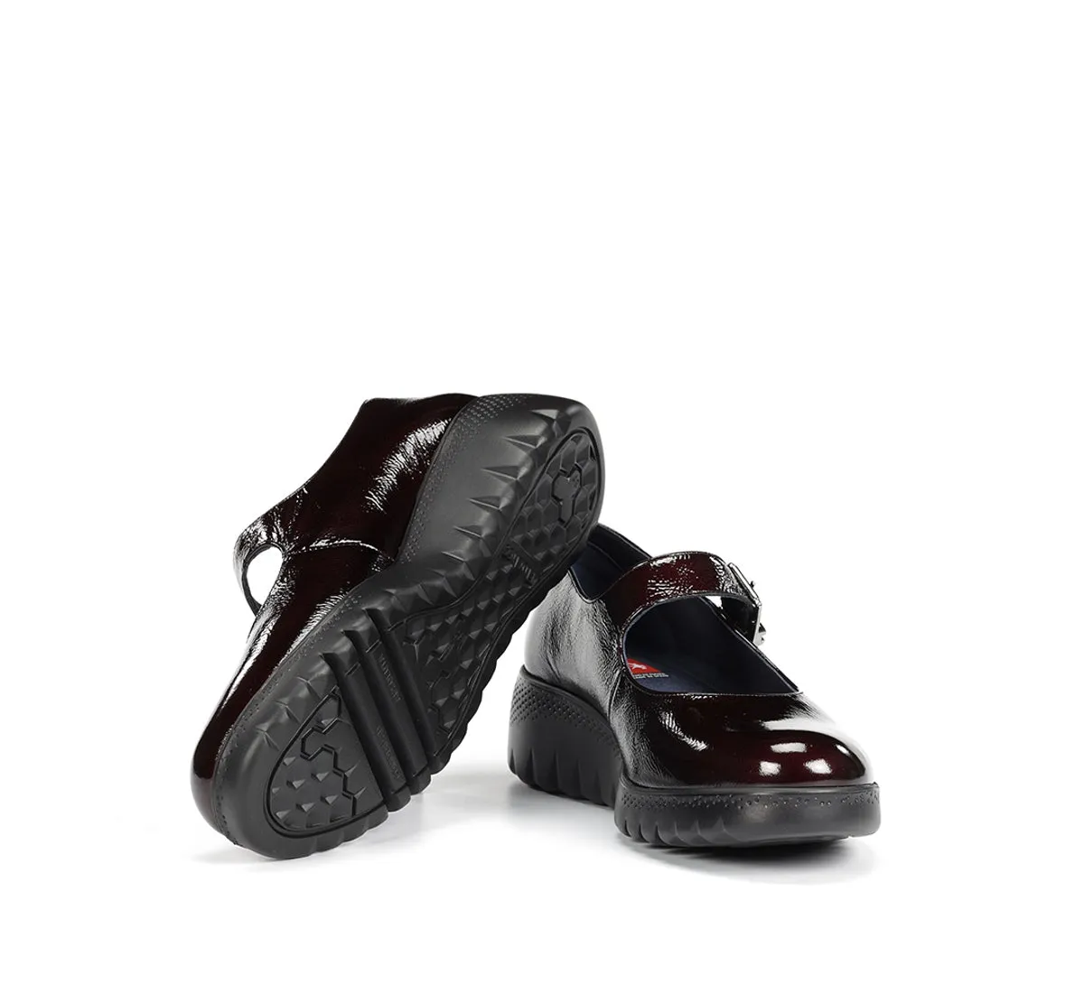 Fluchos Live F2247 scarpe donna bordeaux con zeppa