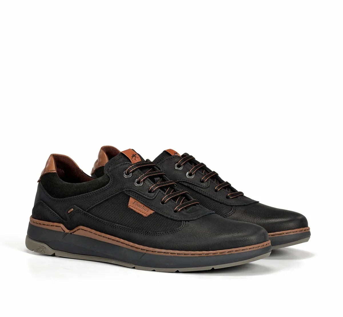 Fluchos Jeff F2277 scarpe nere uomo eleganti casual