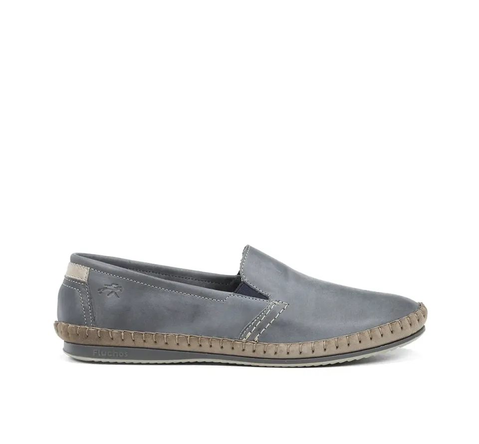 Fluchos Bahamas 8264 mocassino uomo blu senza lacci