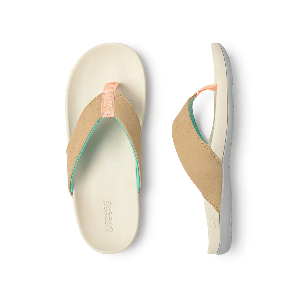Suecos Havsand sandali donna color cuoio leggeri