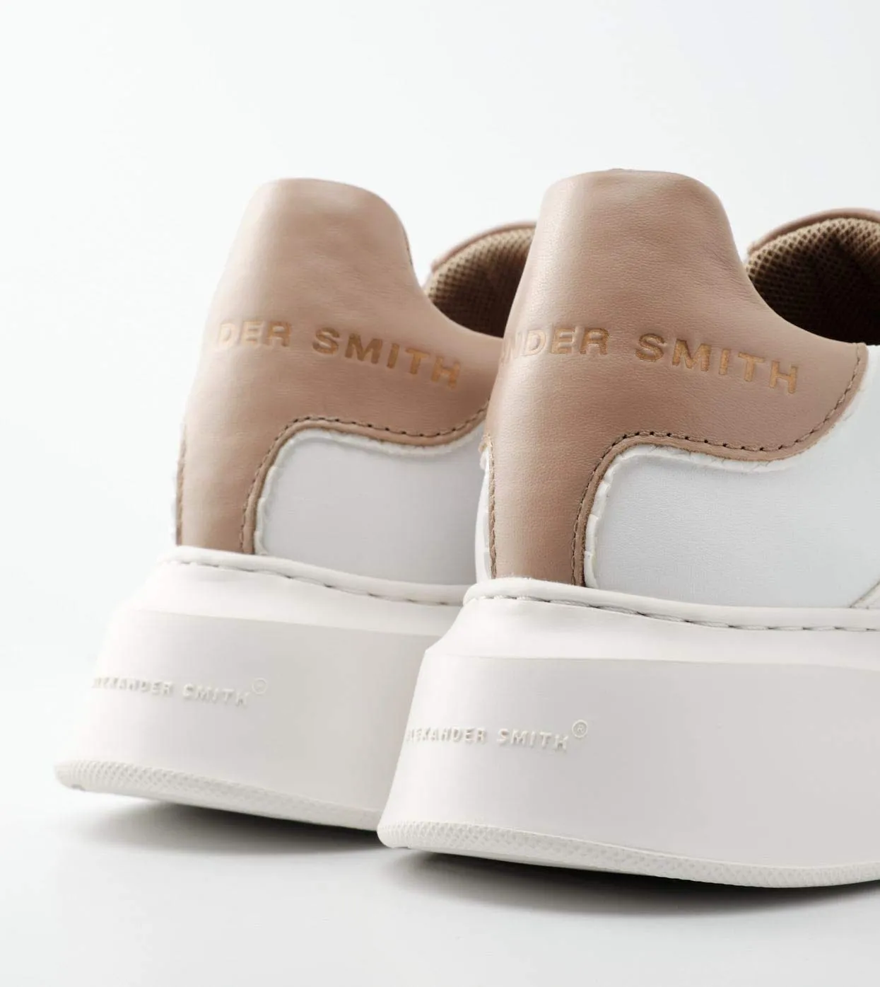 Alexander Smith Carnaby White Rose sneakers donna plateau