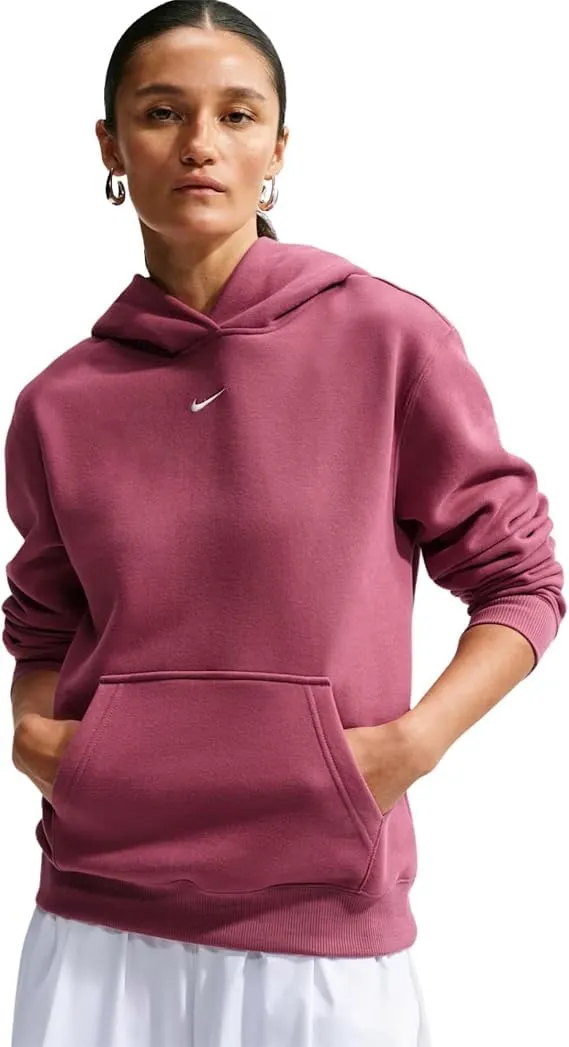 Nike felpa cappuccio donna S fleece morbido quotidiano