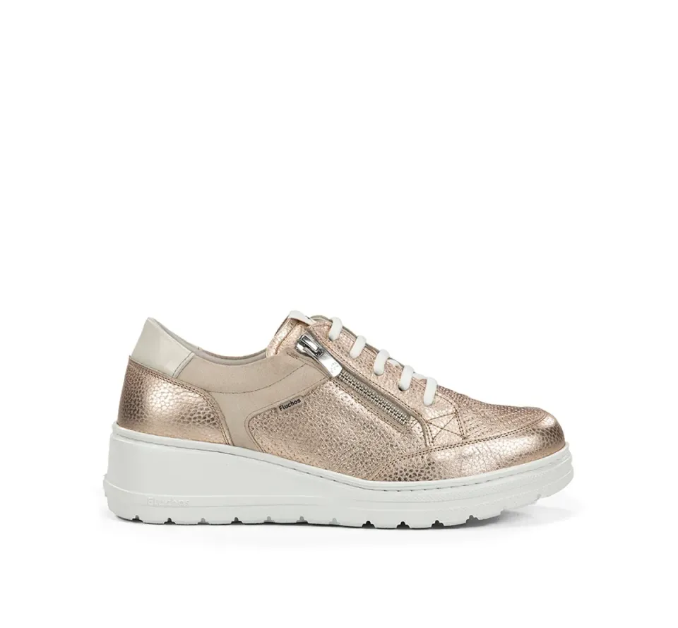 Fluchos Aqua F2173 sneakers zeppa donna oro