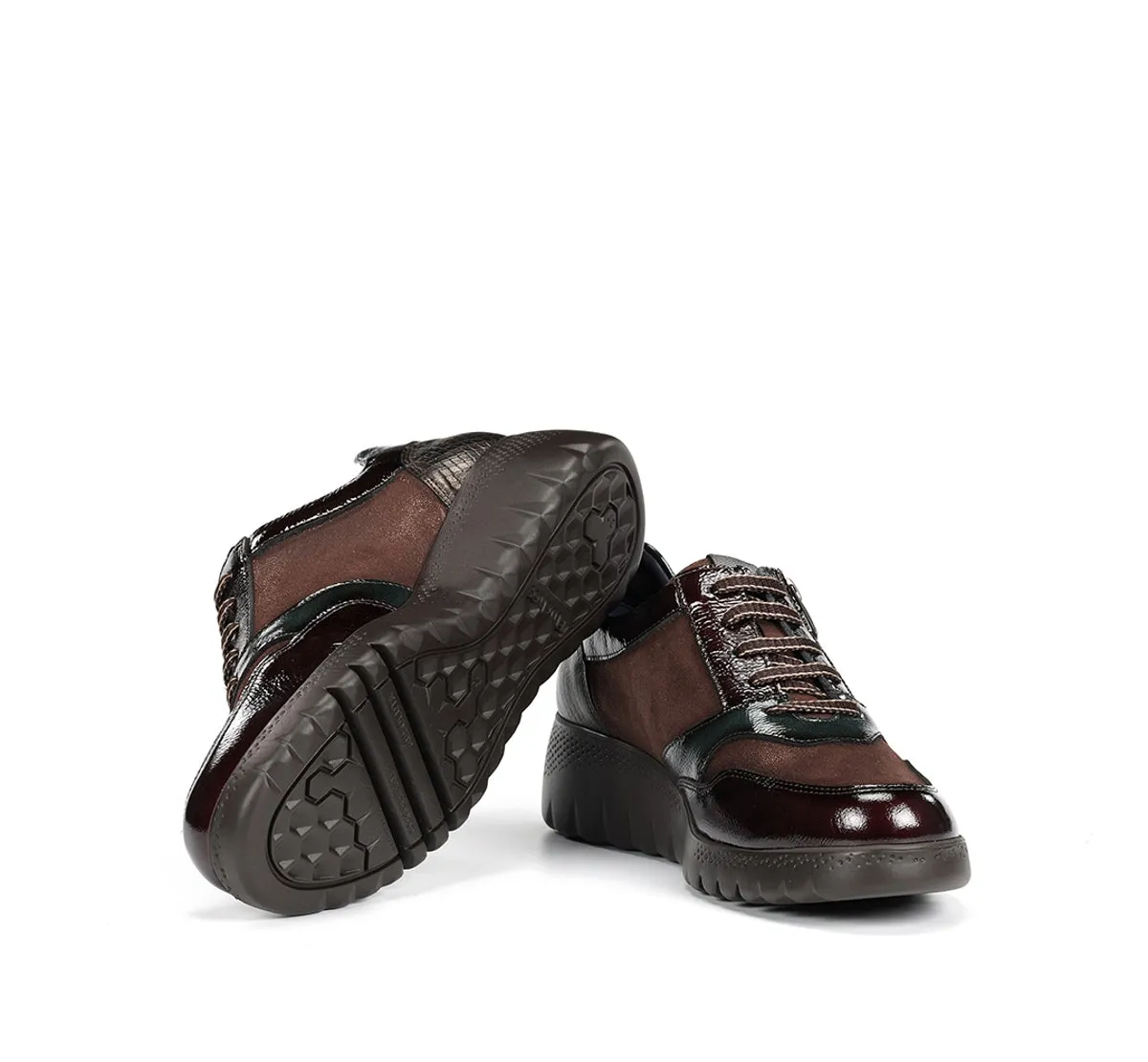 Fluchos Live F2248 sneakers marroni zeppa donna