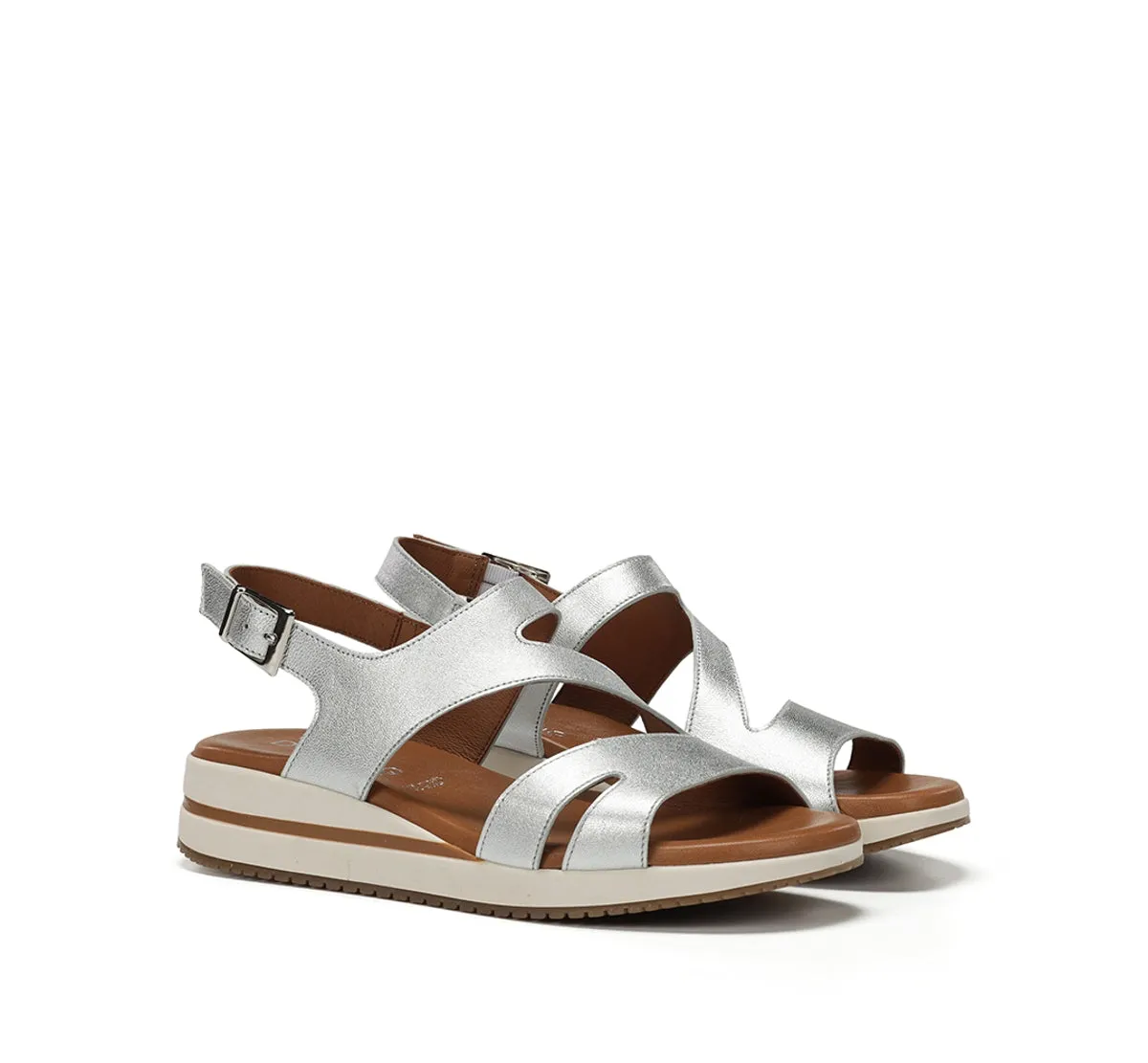 Dorking Merlo D9688 sandalo donna argento comodo