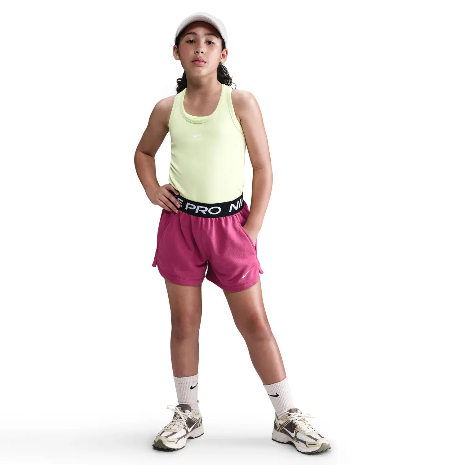 Nike Pro Fleece Dri-Fit shorts bambina 8-10 anni neri