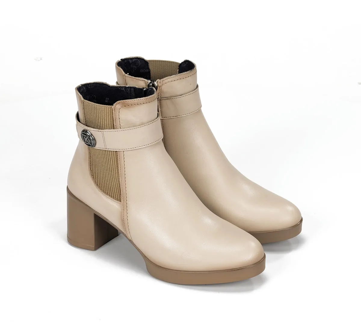 Fluchos Elite D9422 Stivaletto Donna Tortora con Tacco