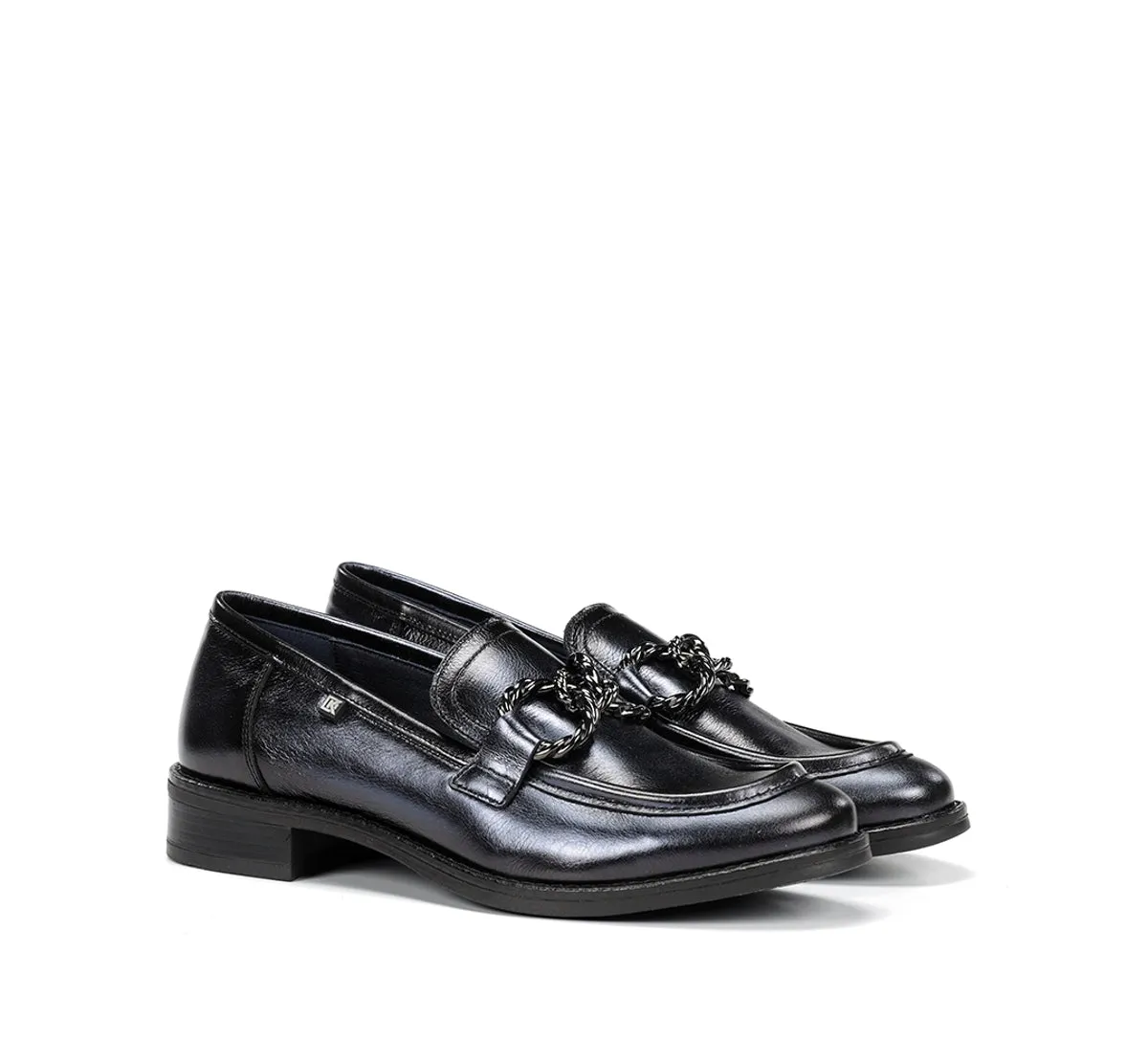 Fluchos Harvard D9117 mocassini donna blu pelle