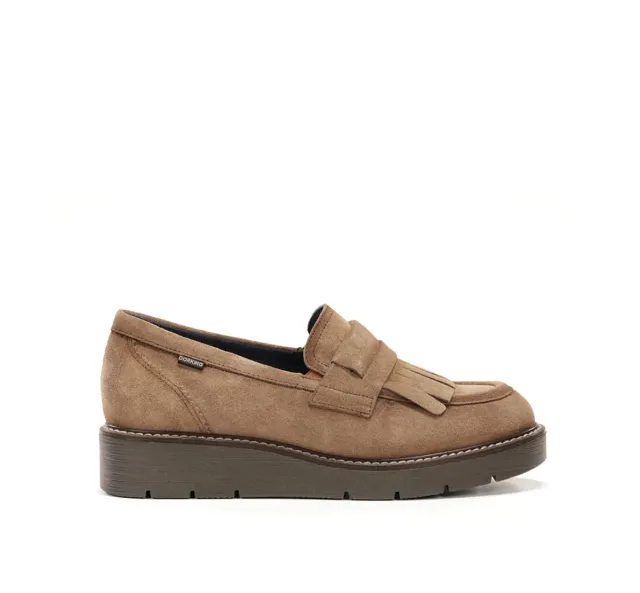 Fluchos Africa D9782 mocassini donna taupe suola light