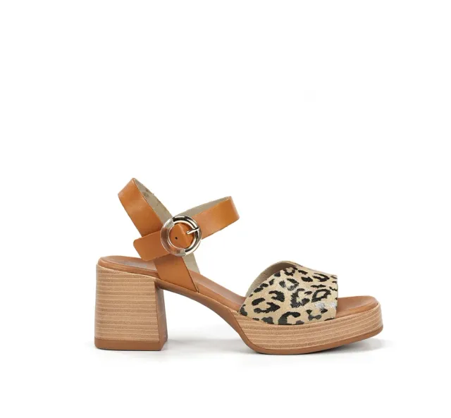 Fluchos Diamond D9287 Sandali Donna Taupe Tacco Largo