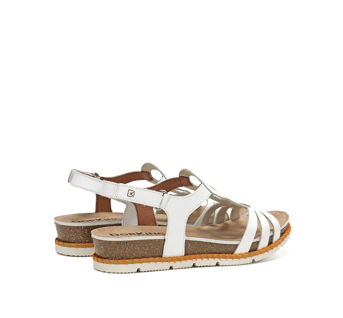 Dorking Sport D9322 sandalo donna bianco velcro