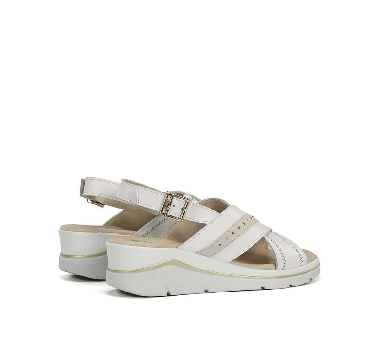 Fluchos Fire F2428 sandali donna bianchi zeppa