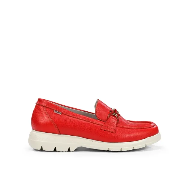 Fluchos Gladis F1936 mocassini donna rosso pelle