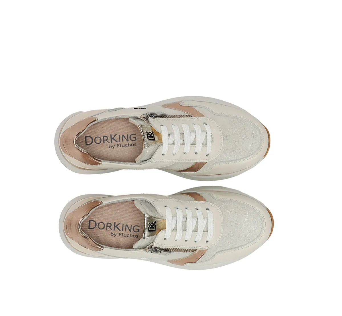 Fluchos Flix D9673 sneakers bianche donna con zeppa