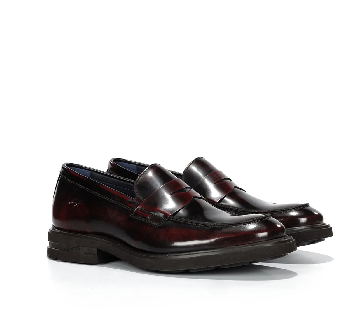 Fluchos Belgas F0633 Mocassini Bordeaux Uomo