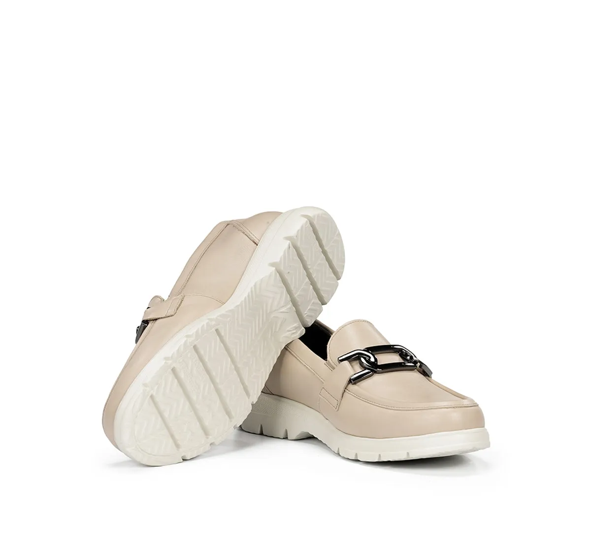 Fluchos Gladis F1794 mocassini donna tortora leggeri