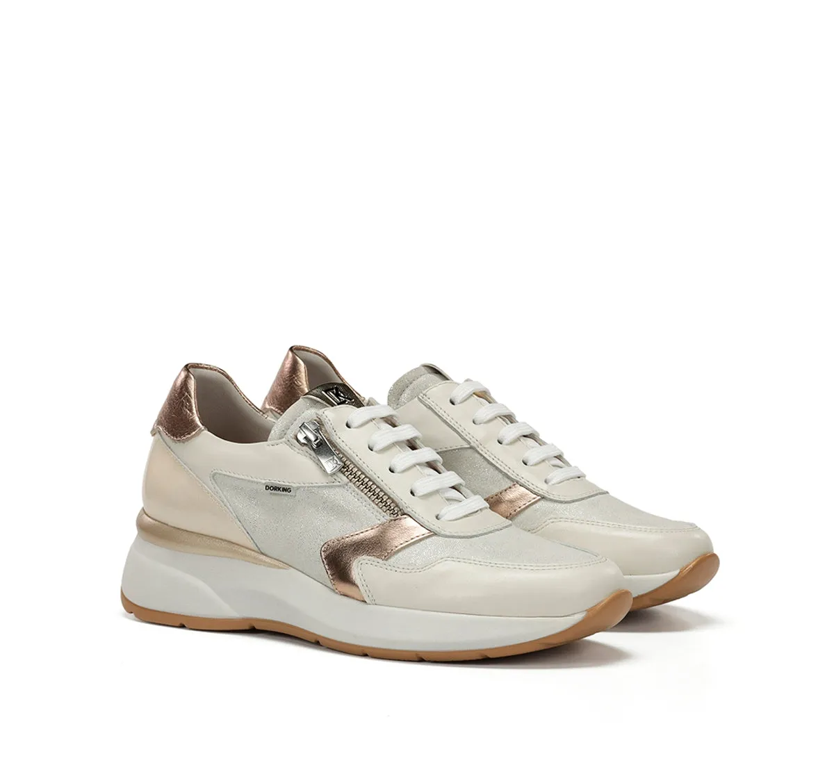 Fluchos Flix D9673 sneakers bianche donna con zeppa