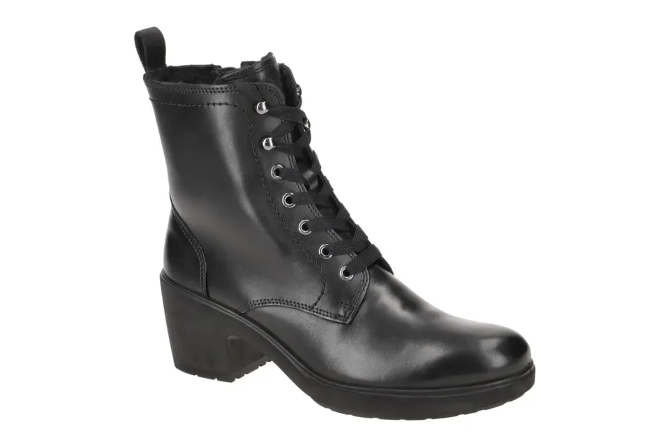 Ecco Metropole Zurich stivali stringati donna nero sherpa 55