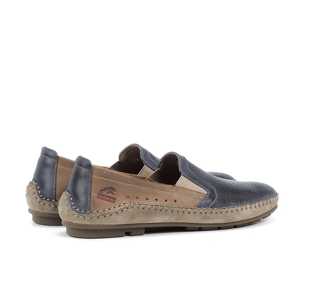 Fluchos Dorian F1172 mocassini uomo blu slip on