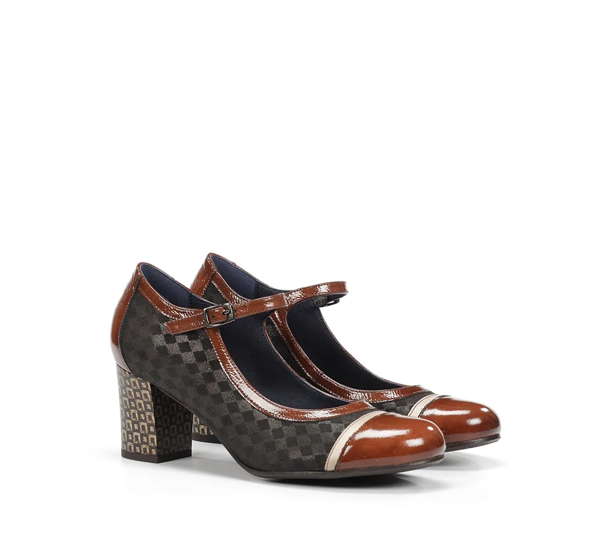 Dorking Rodin D8669 Scarpa Marrone Donna Fibbia Caviglia