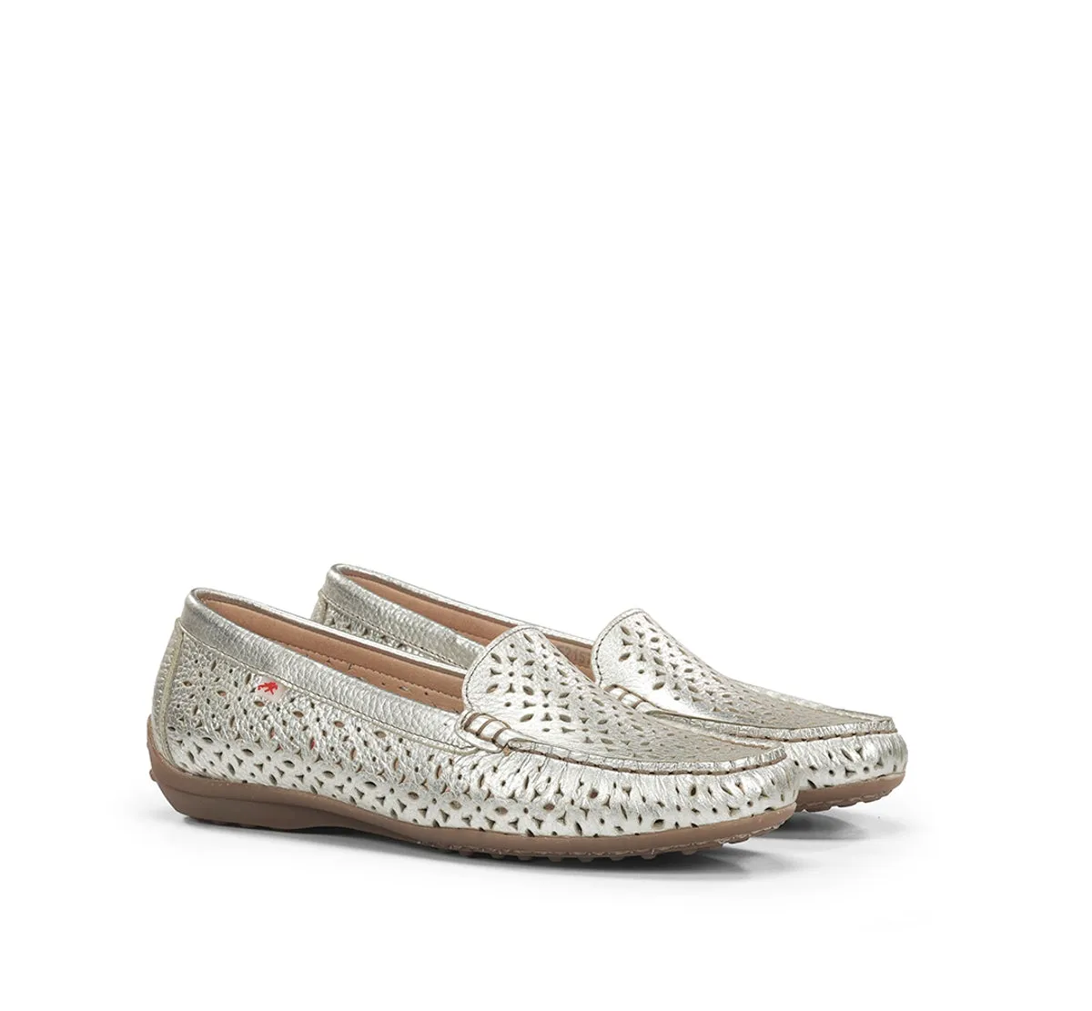 Fluchos Bruni F2157 mocassini argento pelle