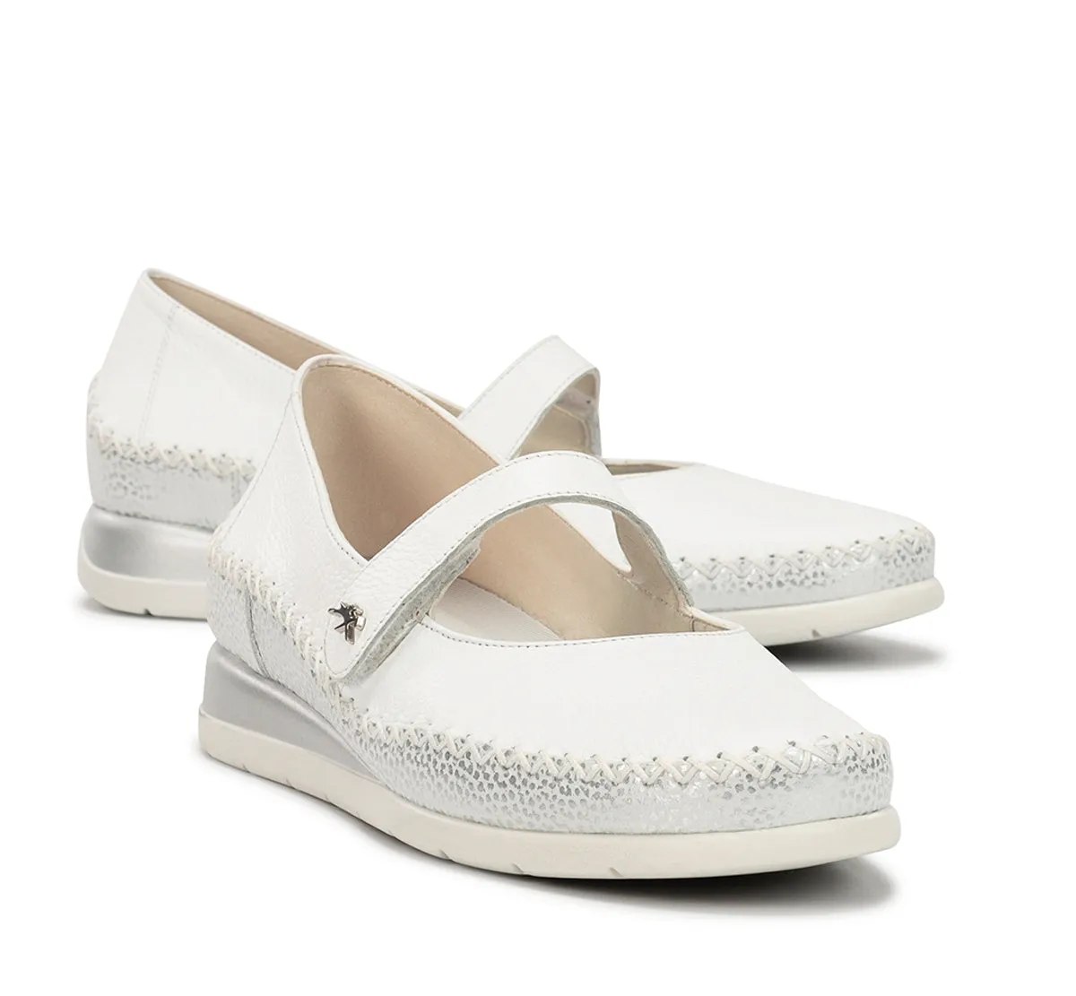 Fluchos Sella F2146 scarpe donna bianche zeppa leggera