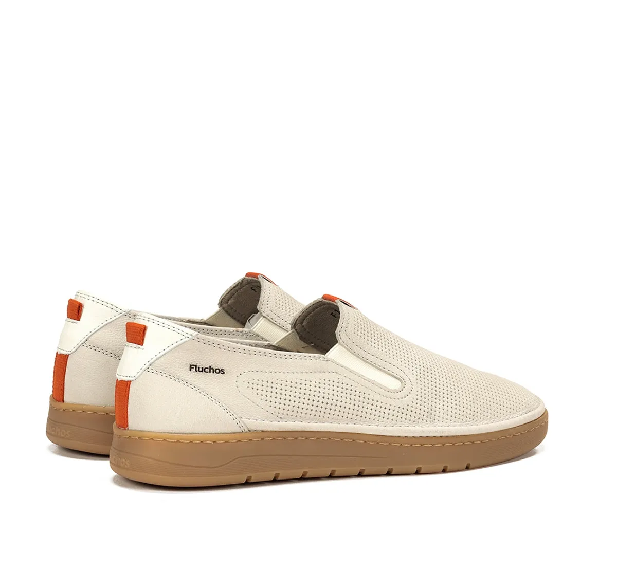 Fluchos Leo F1946 slip on uomo taupe suola retro