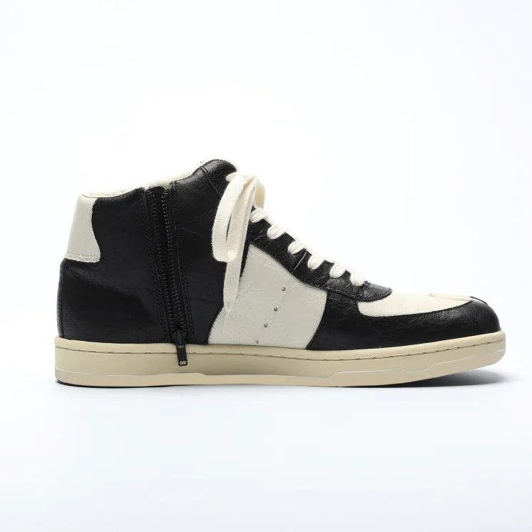 Tabito Leap Trainer-Zip tabito57 sneakers bianco-nero pelle