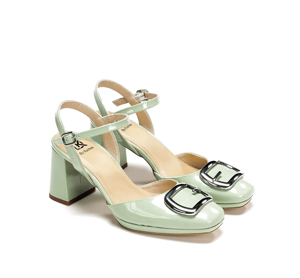 Fluchos Karla D9264 sandali donna verdi tacco