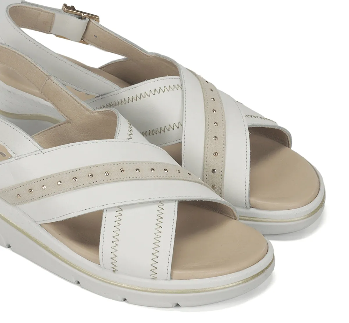 Fluchos Fire F2428 sandali donna bianchi zeppa