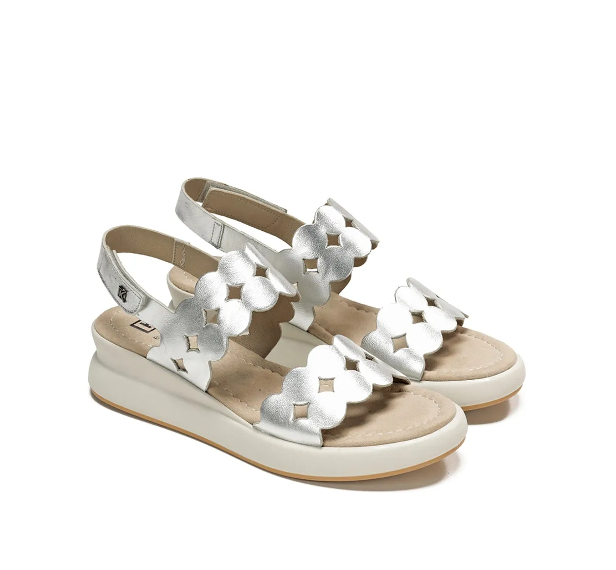 Dorking Slam D9291 sandali donna argento fibbia