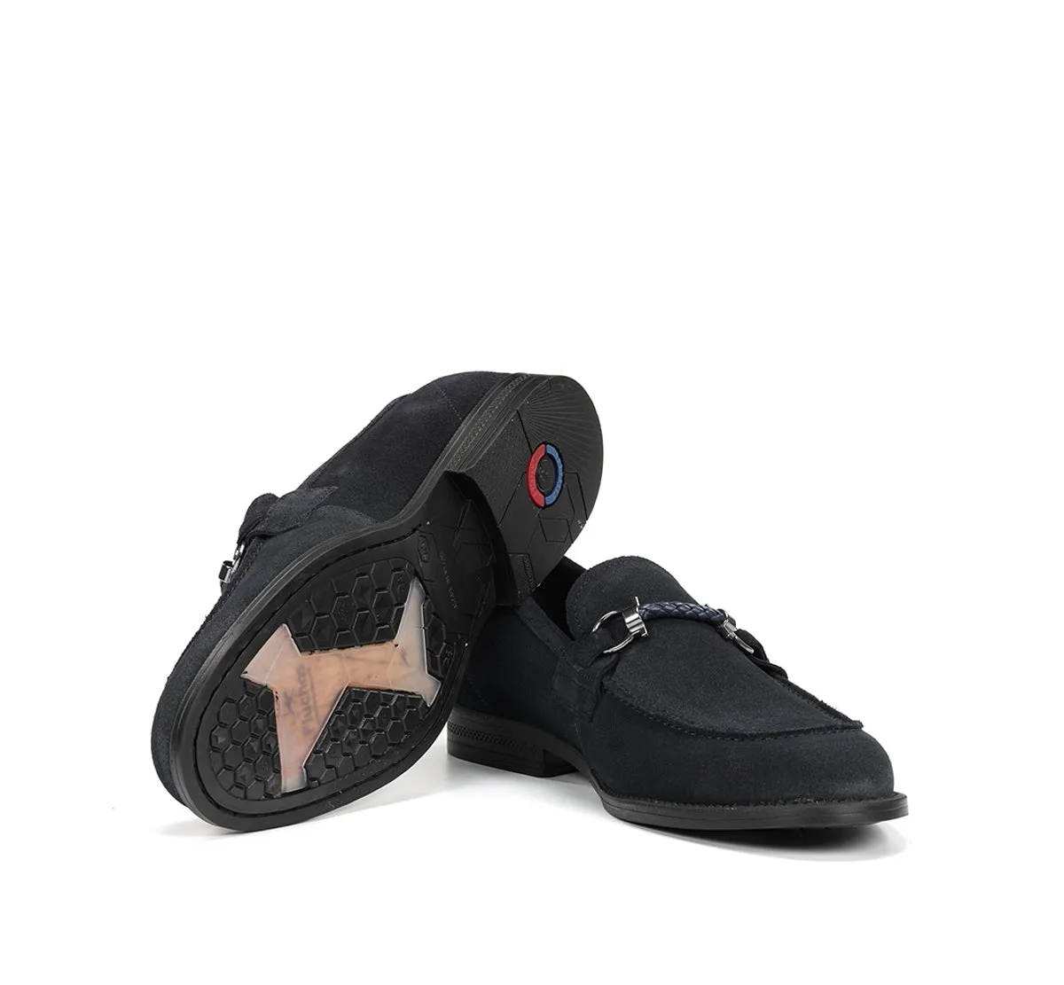 Fluchos Henri F1930 mocassini uomo blu pelle