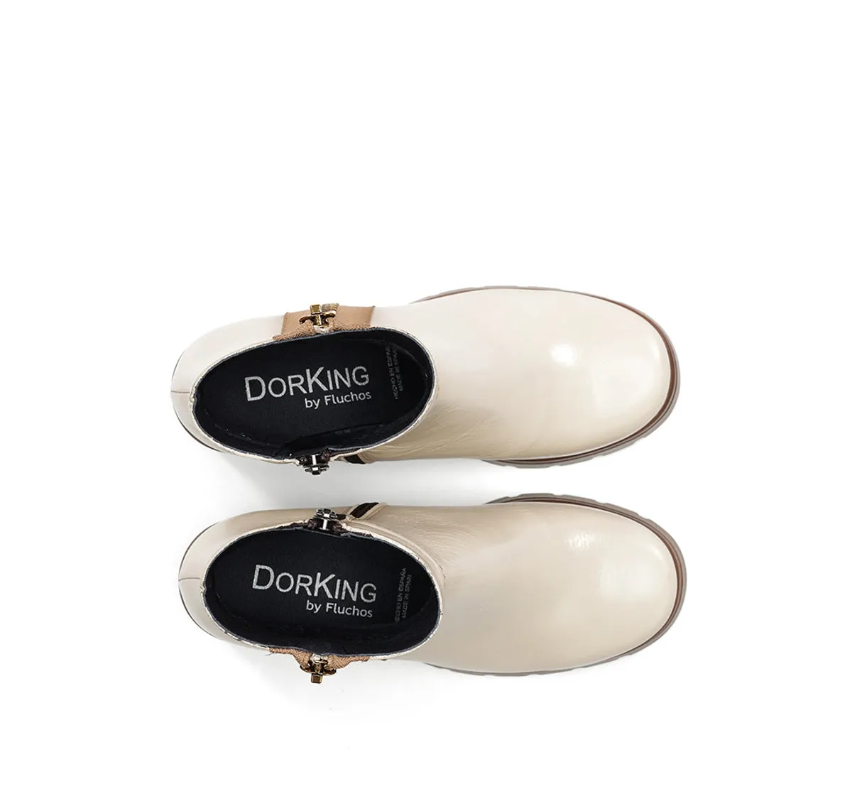 Fluchos Safe D9413 stivaletti donna taupe tacco legno