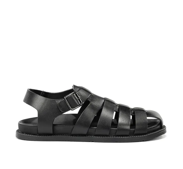 Fluchos Bari F2450 sandali uomo nero pelle