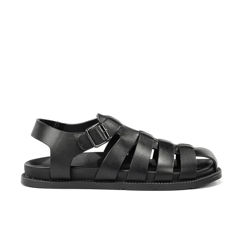 Fluchos Bari F2450 sandali uomo nero pelle