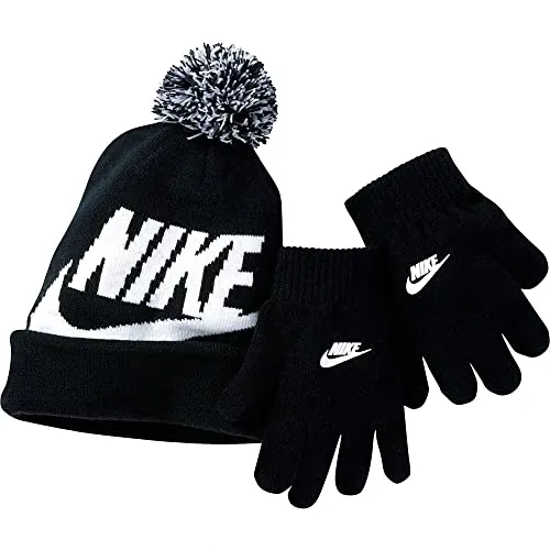 Nike Swoosh Pom Beanie set berretto e guanti con pompon