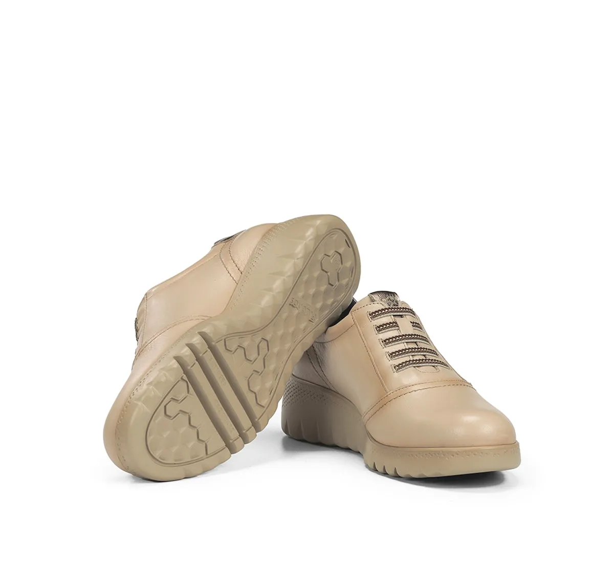 Fluchos Live F2096 sneakers taupe zeppa donna