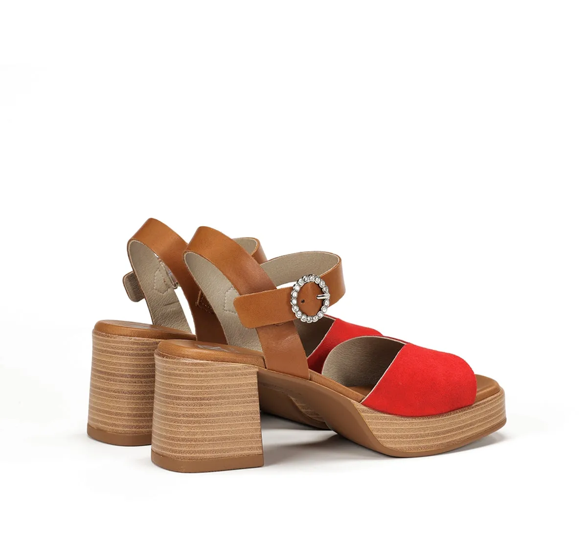 Fluchos Diamond D9283 sandali donna rossi tacco