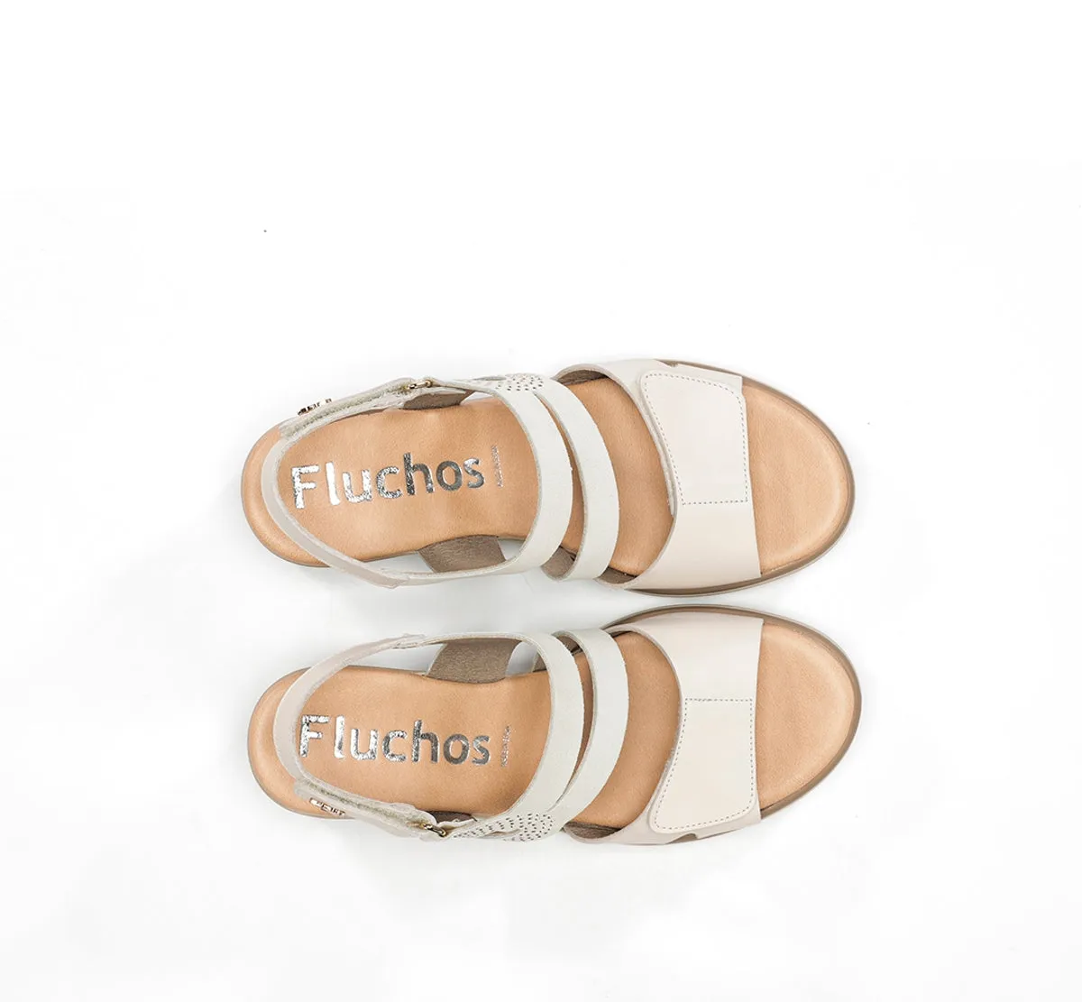 Fluchos Smash F2169 sandali zeppa taupe donna