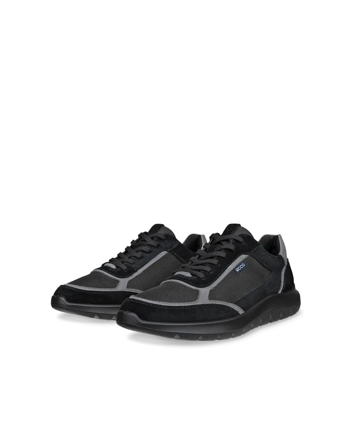 Ecco City Stride sneakers uomo pelle lacci neri