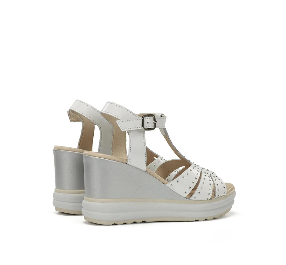 Fluchos Diane D9701 Sandali Donna Bianchi Zeppa