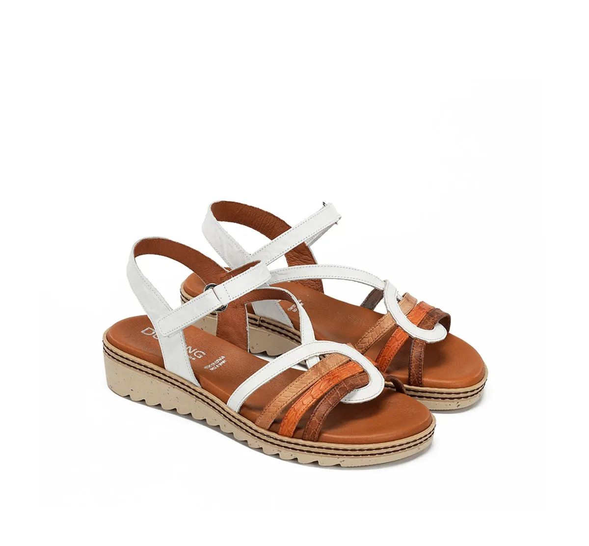 Fluchos Espe D9113 sandali donna bianchi pelle