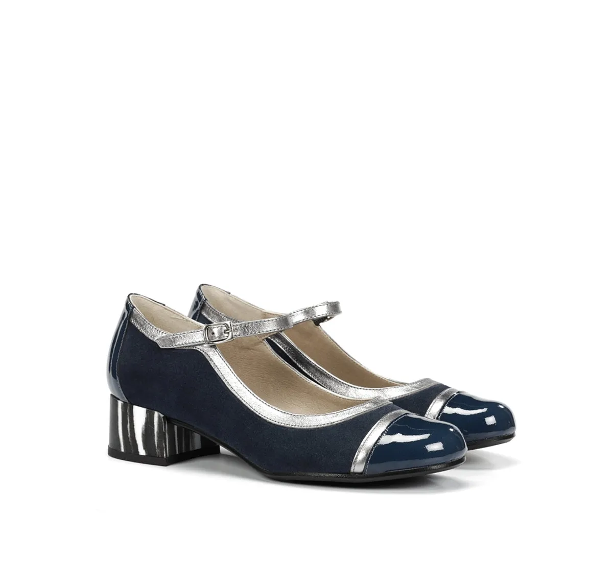 Dorking Frida D9027 scarpe donna blu tacco basso