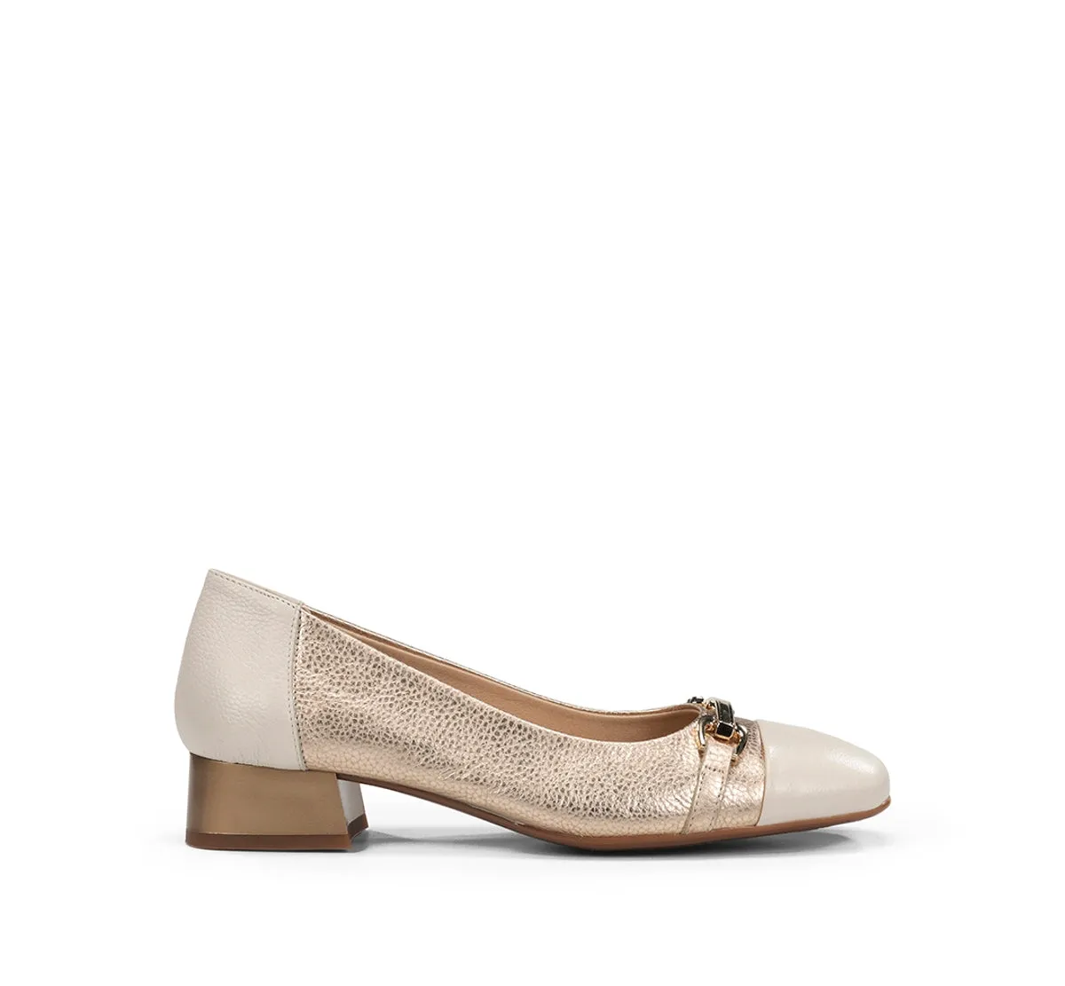 Fluchos Dorking Gia D9304 mocassini donna oro tacco