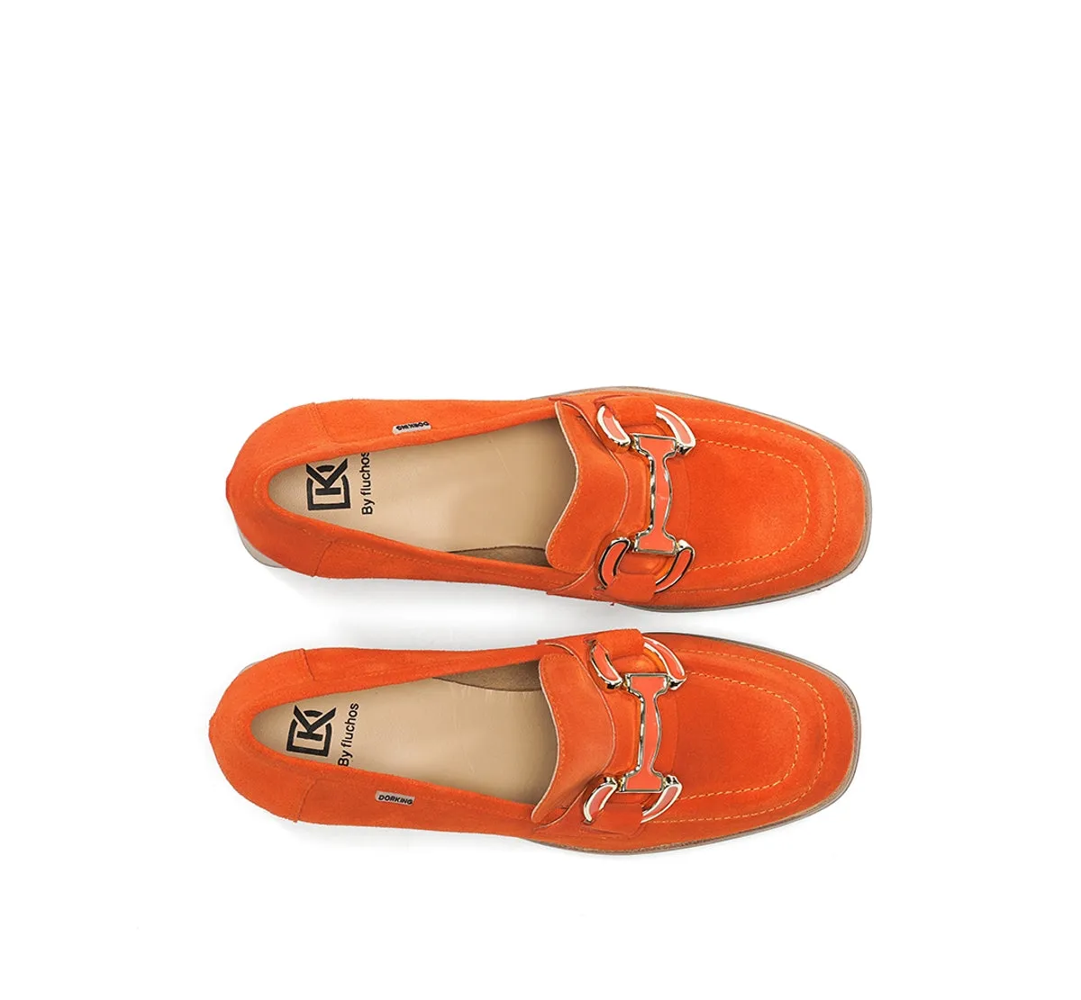 Dorking Cristel D9232 mocassini donna arancioni plateau
