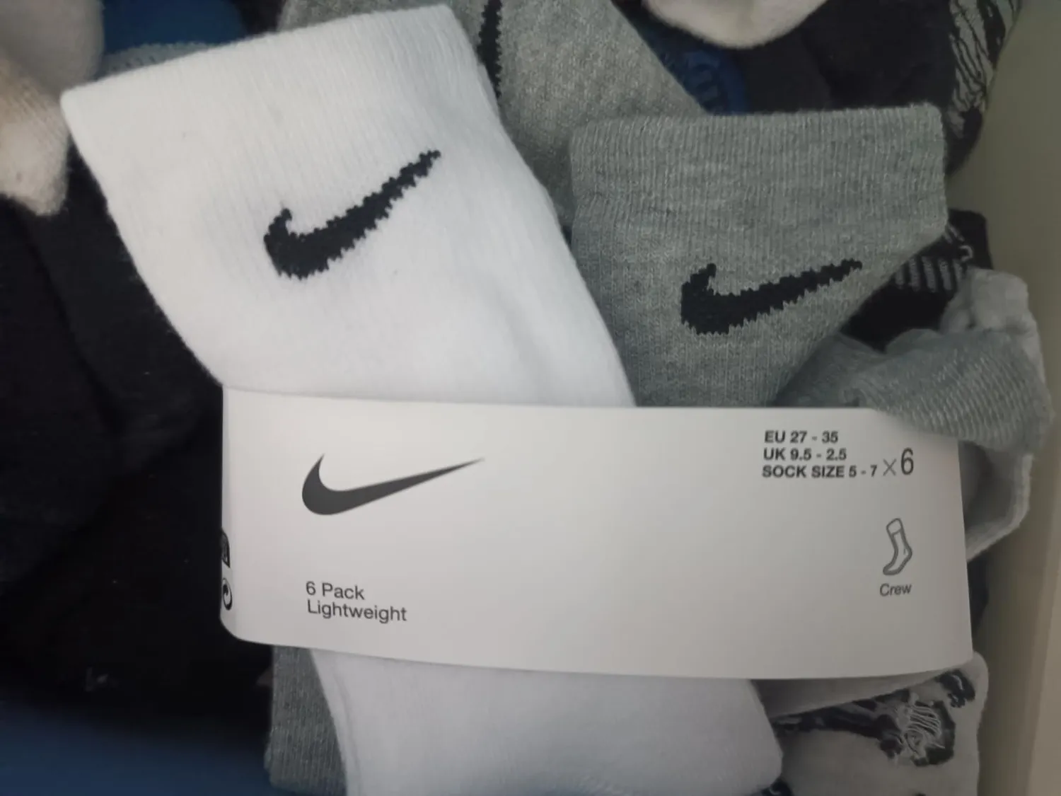 Nike Everyday Cushion Calzini Bambini 6 Paia Bianchi