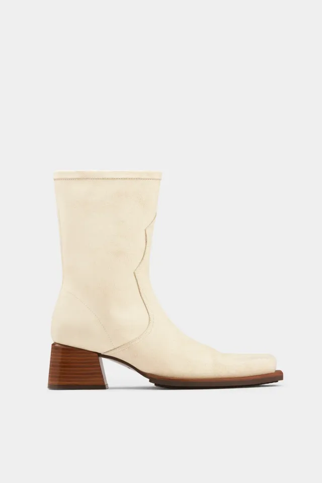 Eytys Rari stivali pelle vintage cream tacco