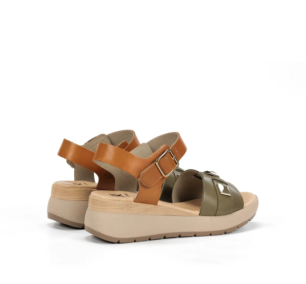 Dorking Ever D9497 sandali donna verde cinturino fibbia